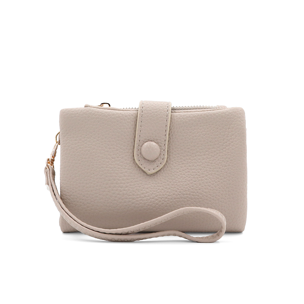 Női pénztárca csuklópánttal – világosbarna