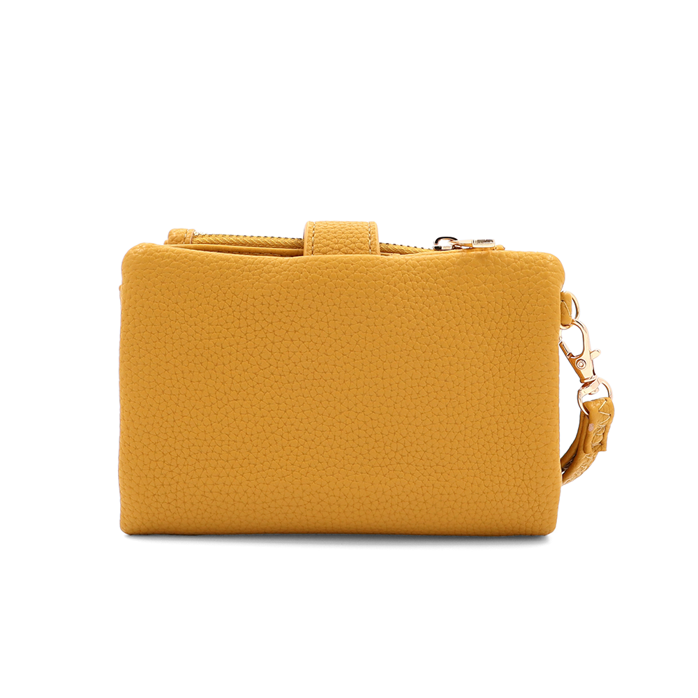 Női pénztárca csuklópánttal – mustársárga