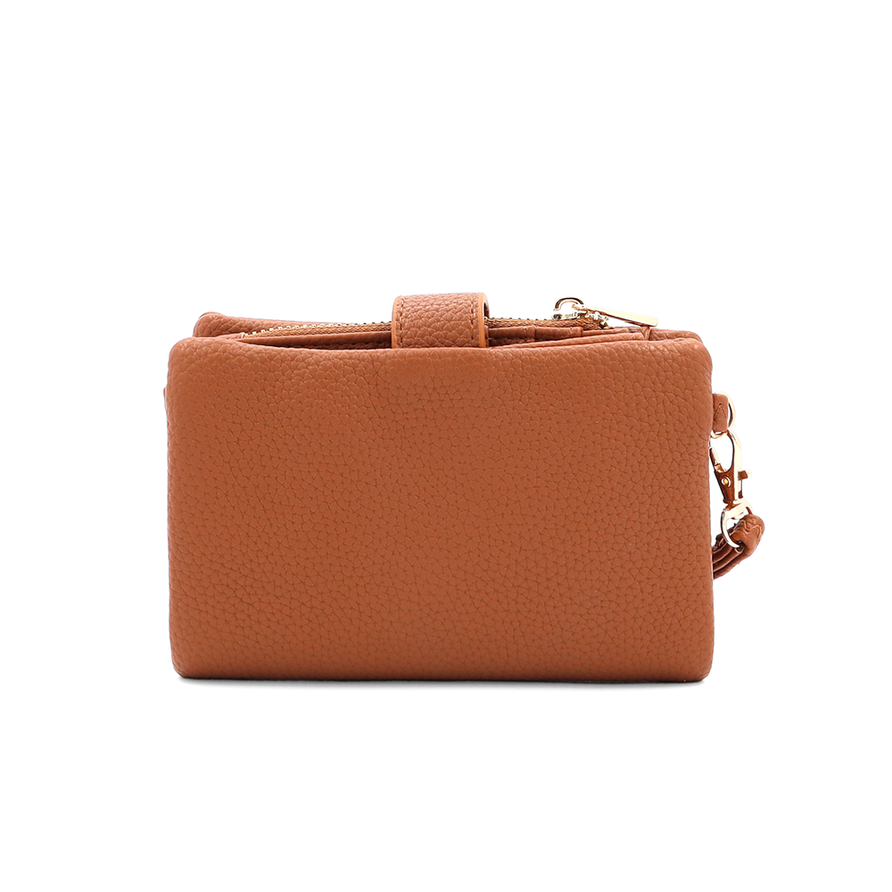 Női pénztárca csuklópánttal – téglabarna
