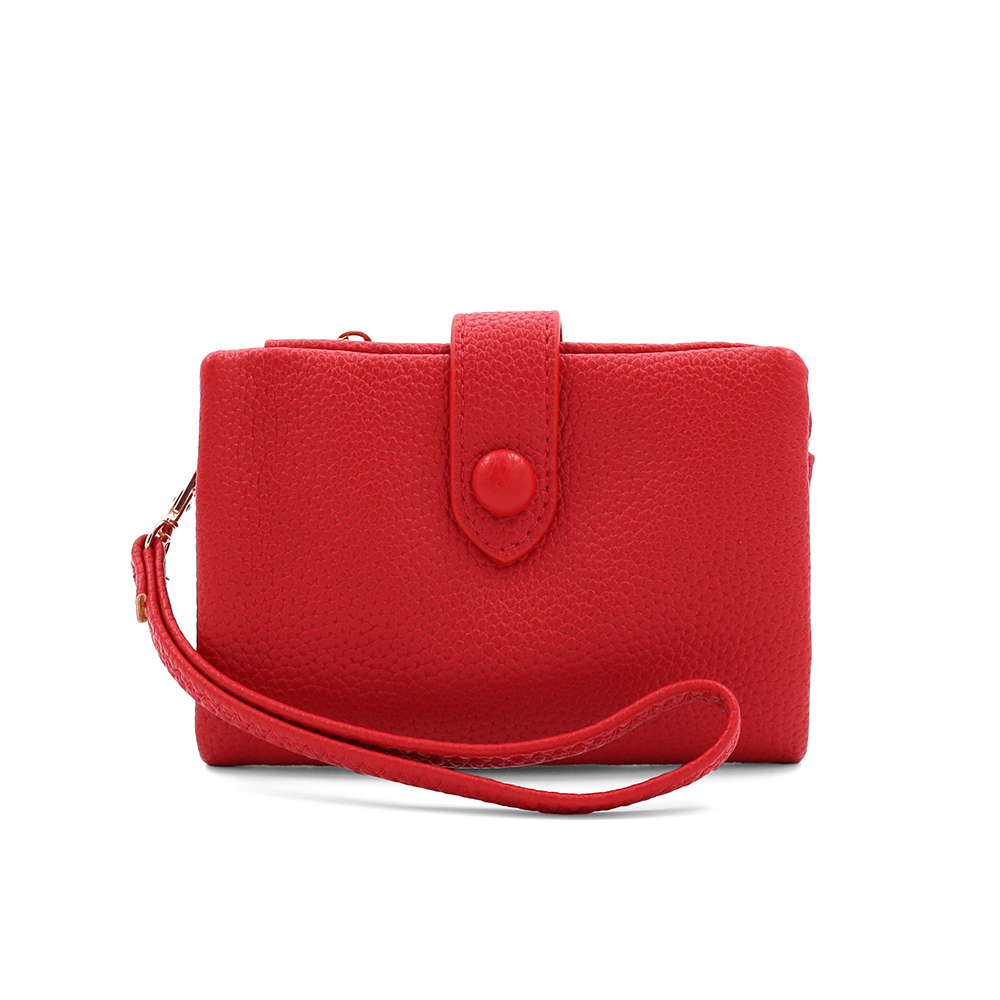 Női pénztárca csuklópánttal – piros