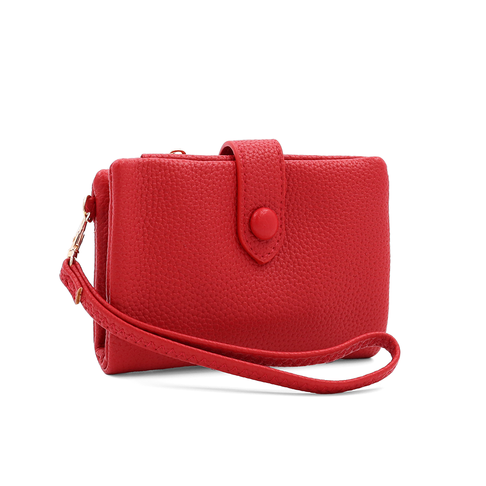 Női pénztárca csuklópánttal – piros