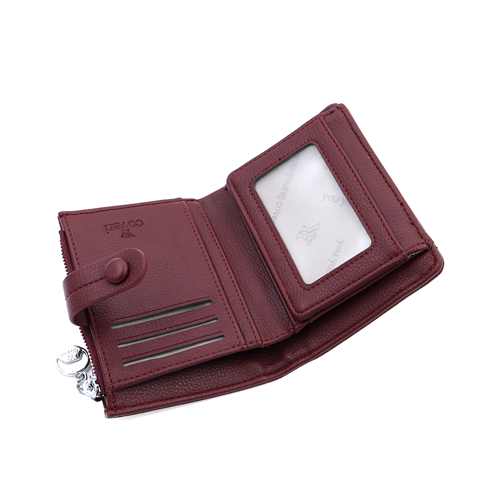 Kompakt női pénztárca – bordó