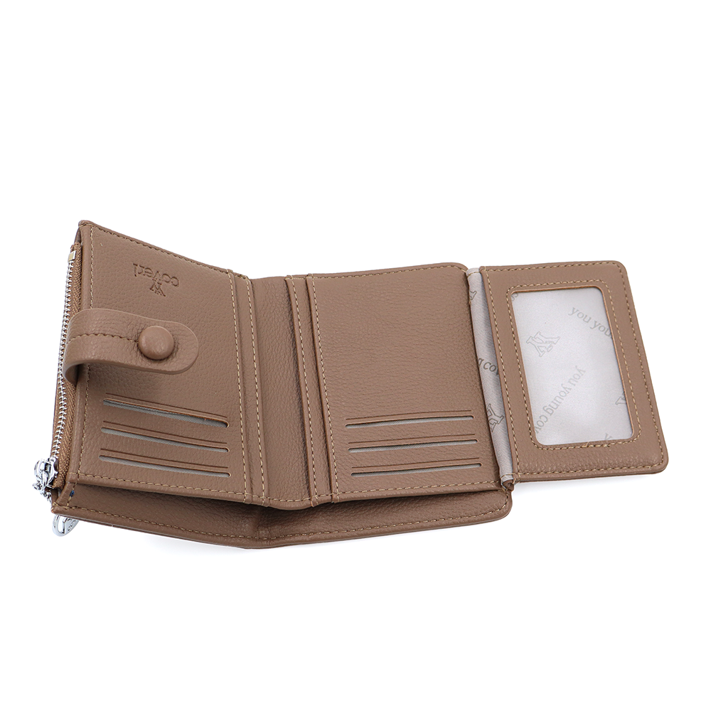 Kompakt női pénztárca – világosbarna