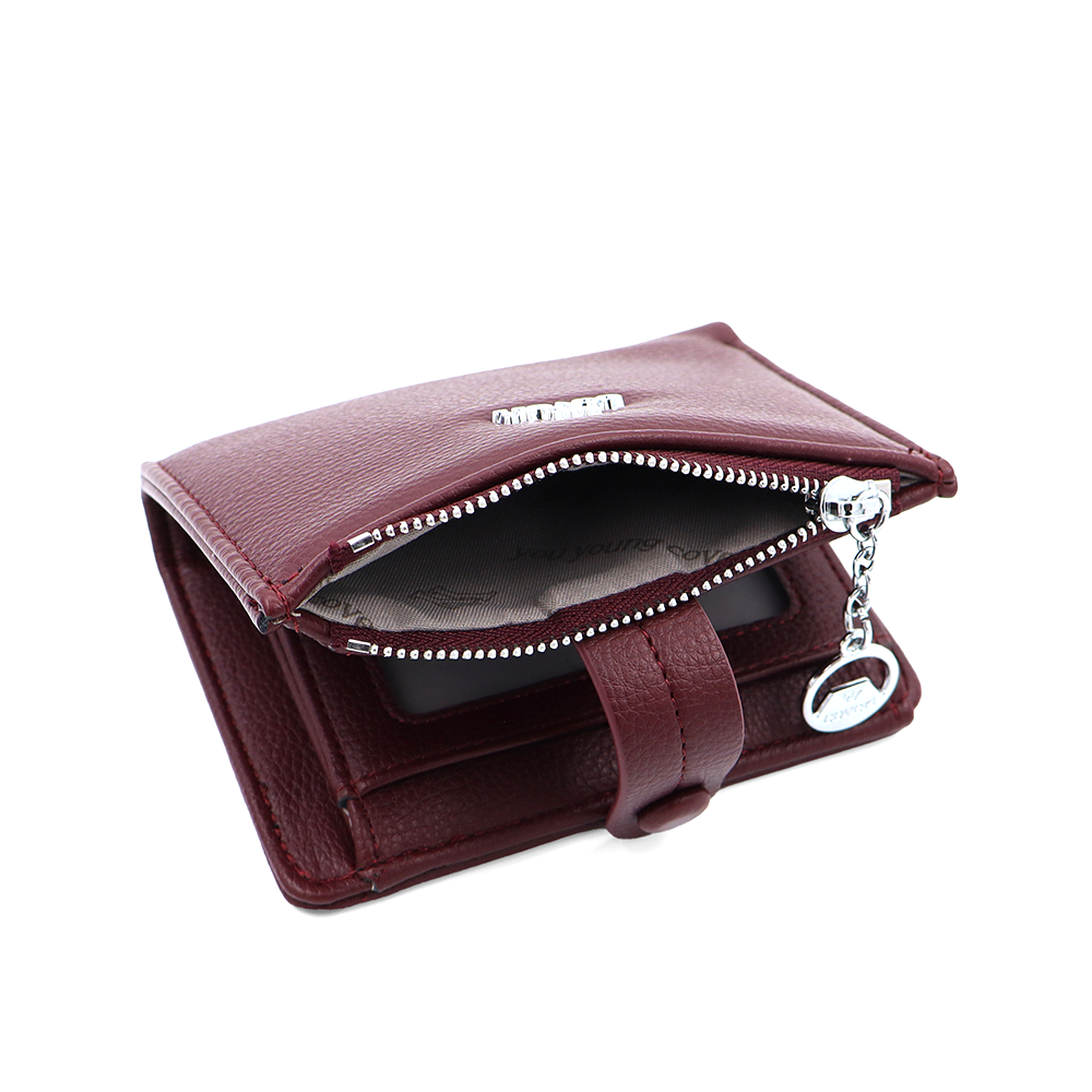 Kompakt női pénztárca – bordó