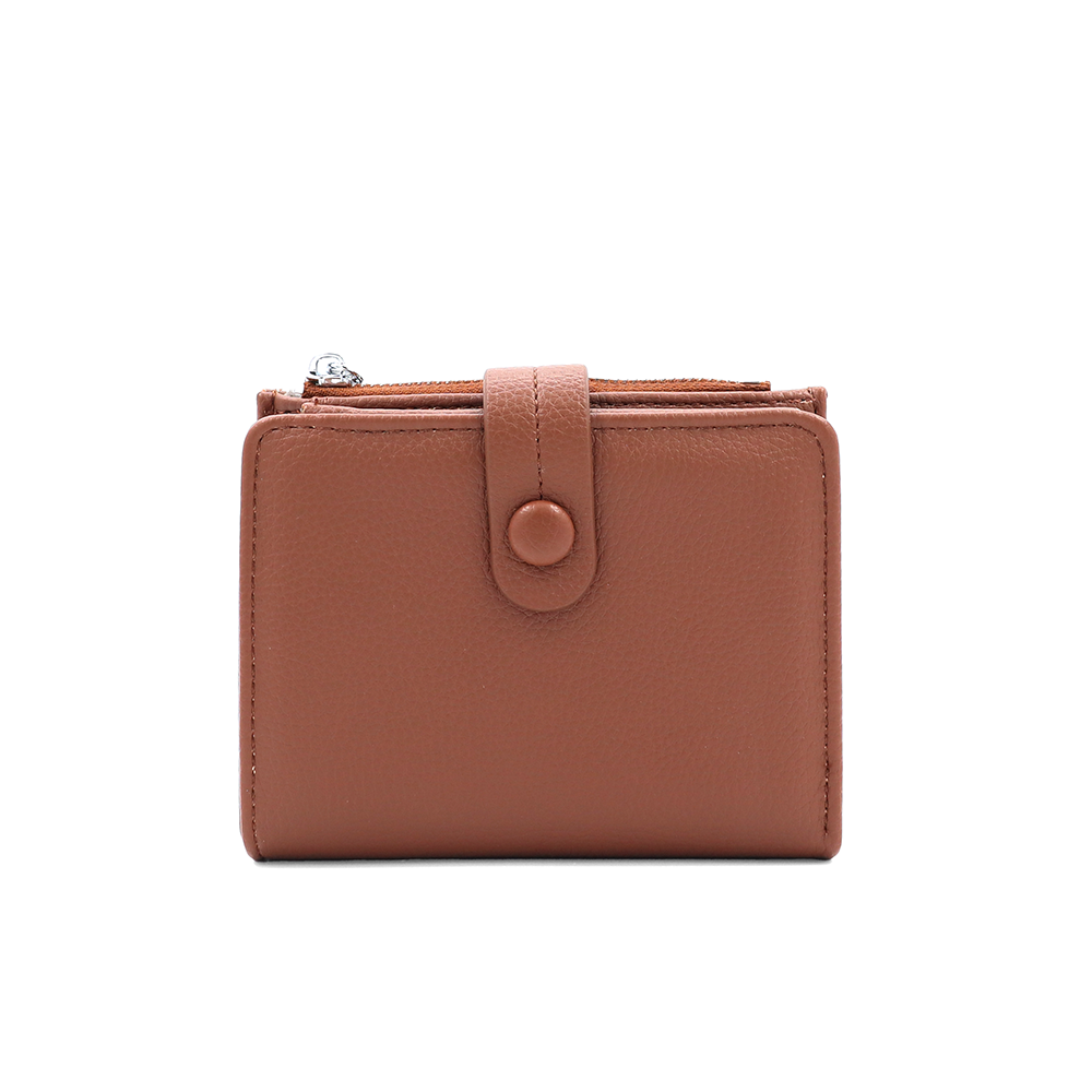 Kompakt női pénztárca – téglabarna