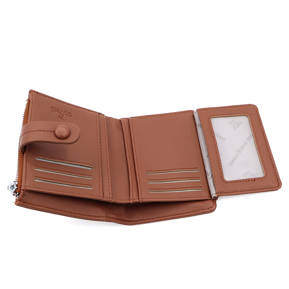 Kompakt női pénztárca – téglabarna