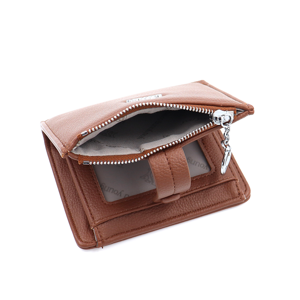 Kompakt női pénztárca – téglabarna