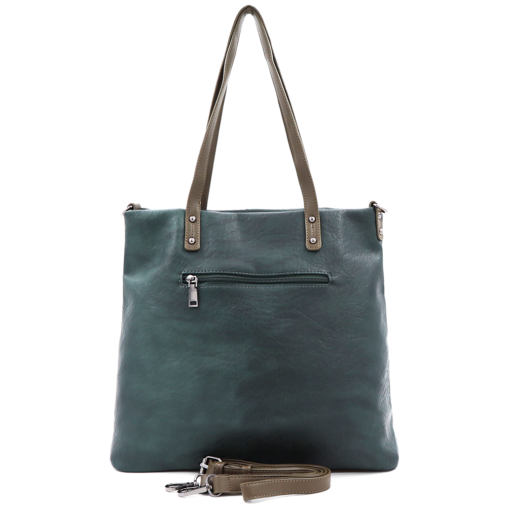 Nagy táska sok zsebbel és kényelmes fogantyúkkal - zöld