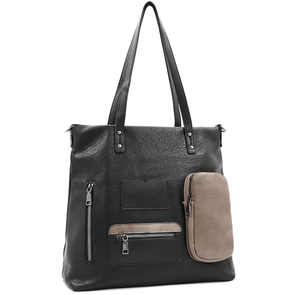 Nagy táska sok zsebbel és kényelmes fogantyúkkal - fekete