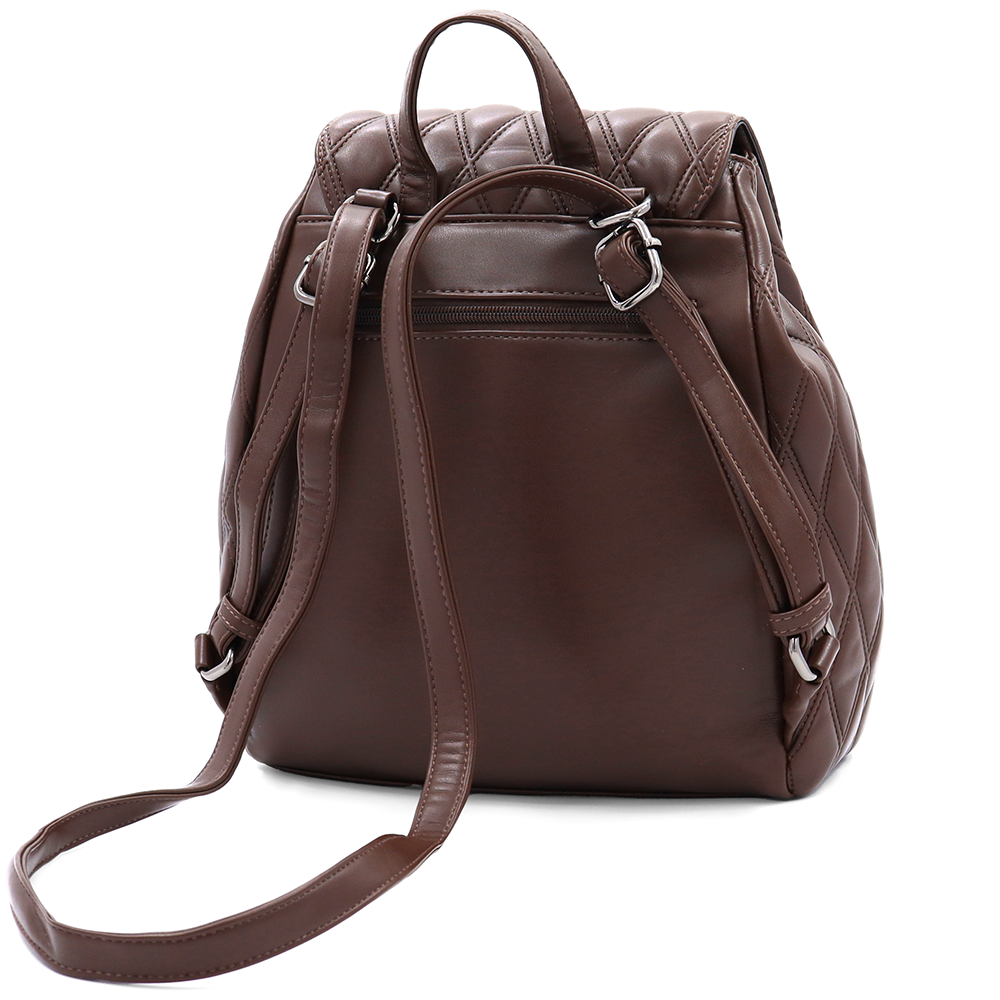 2 az 1-ben - Kapitonált hátizsák és táska Dariya - sötétbarna