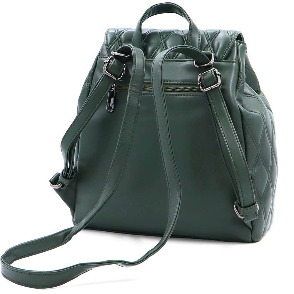 2 az 1-ben - Kapitonált hátizsák és táska Dariya - sötétzöld