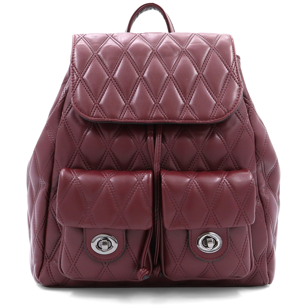 2 az 1-ben - Kapitonált hátizsák és táska Dariya - bordó