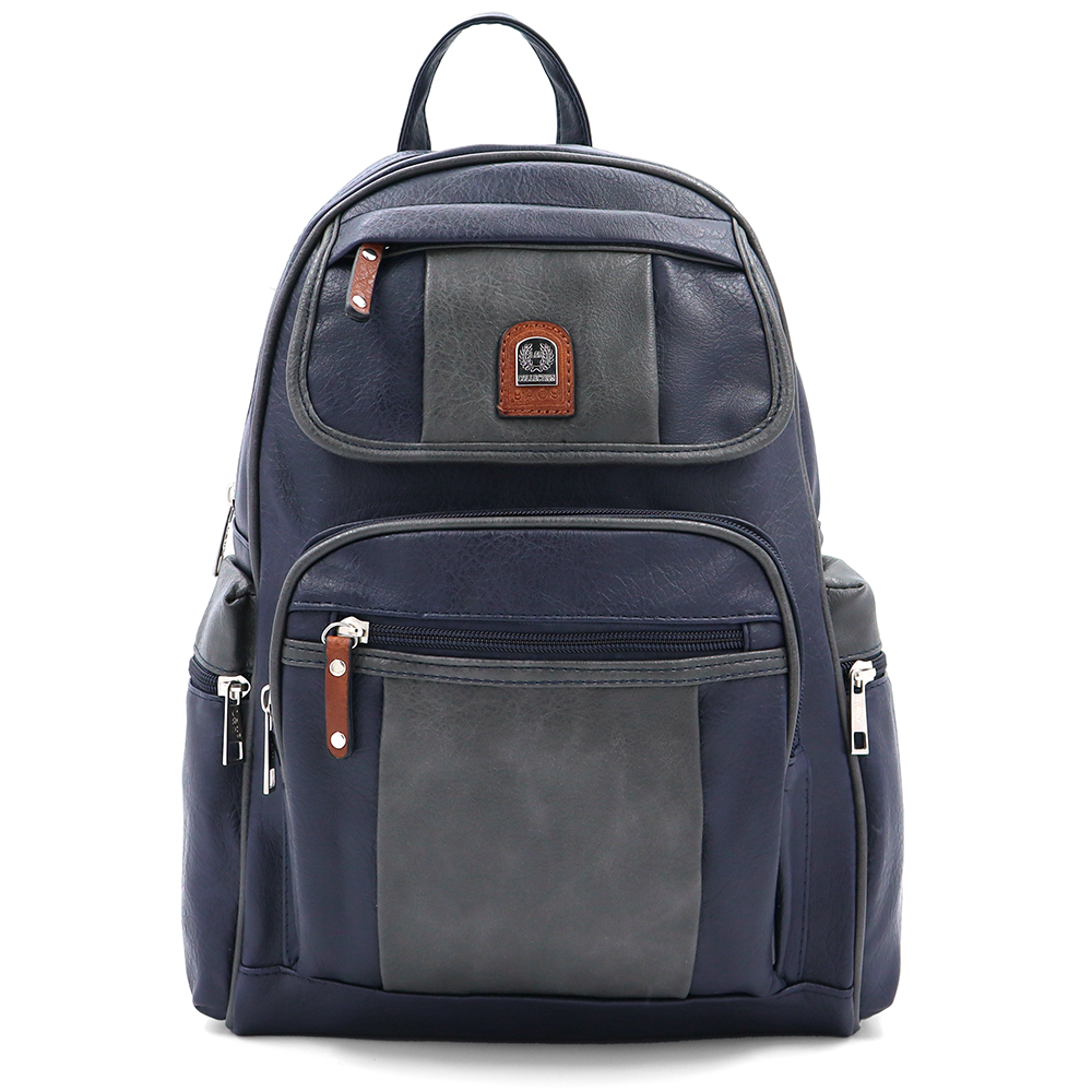 Női hátizsák sok zsebbel – sötétkék