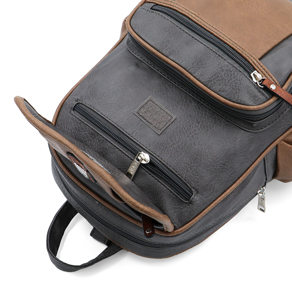 Női hátizsák sok zsebbel – szürke