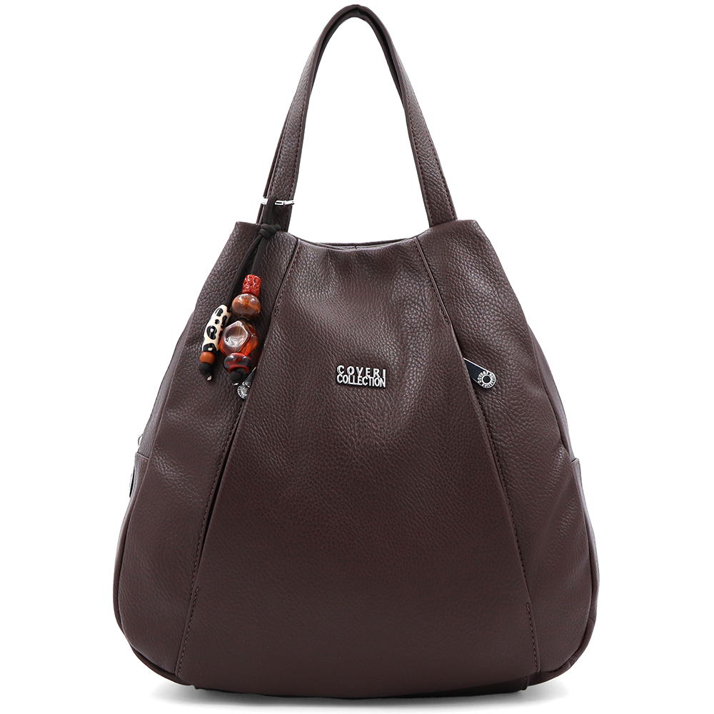 2 az 1-ben – hátizsák és táska kulcstartóval – barna