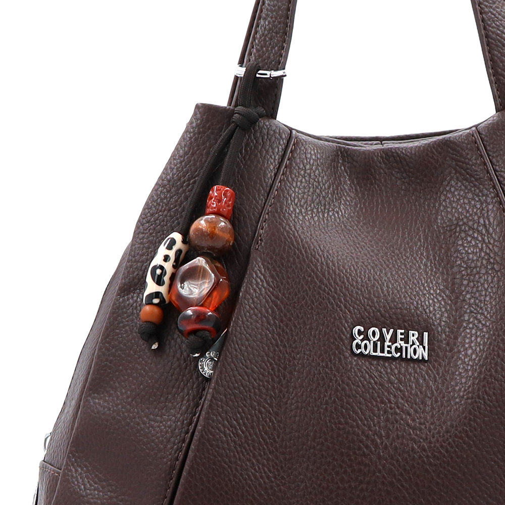 2 az 1-ben – hátizsák és táska kulcstartóval – barna