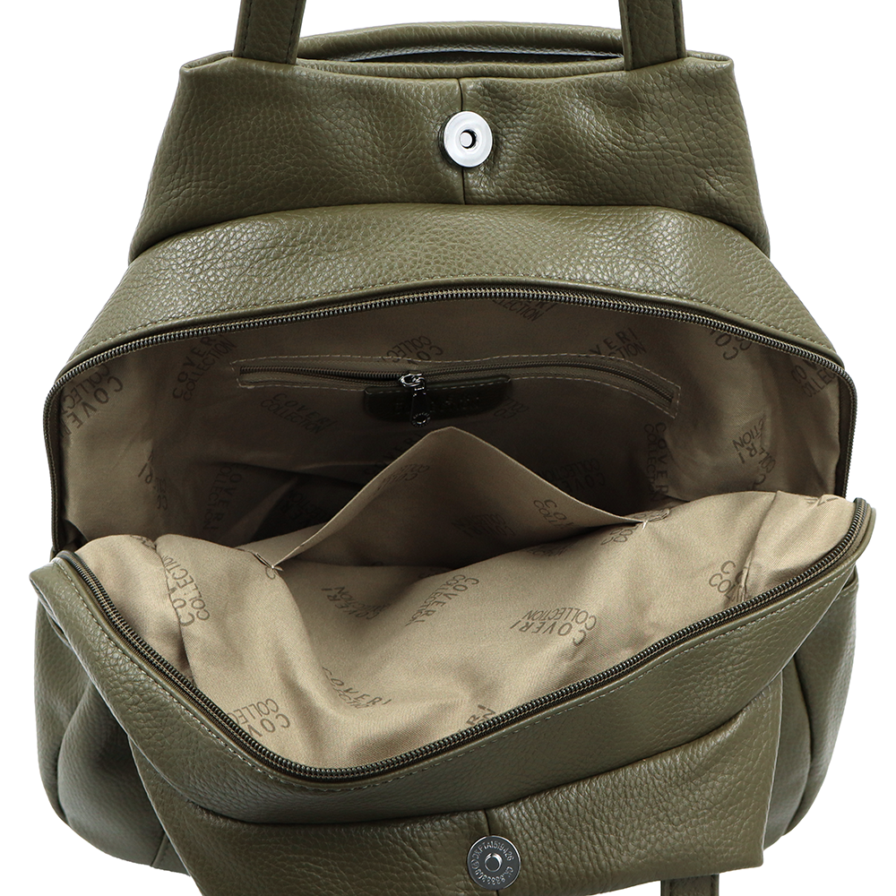 2 az 1-ben – hátizsák és táska kulcstartóval – zöld