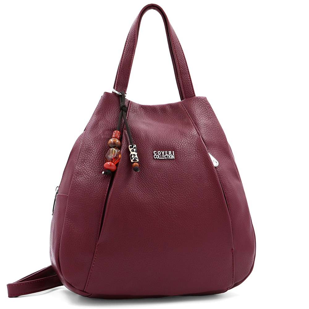 2 az 1-ben – hátizsák és táska kulcstartóval – bordó