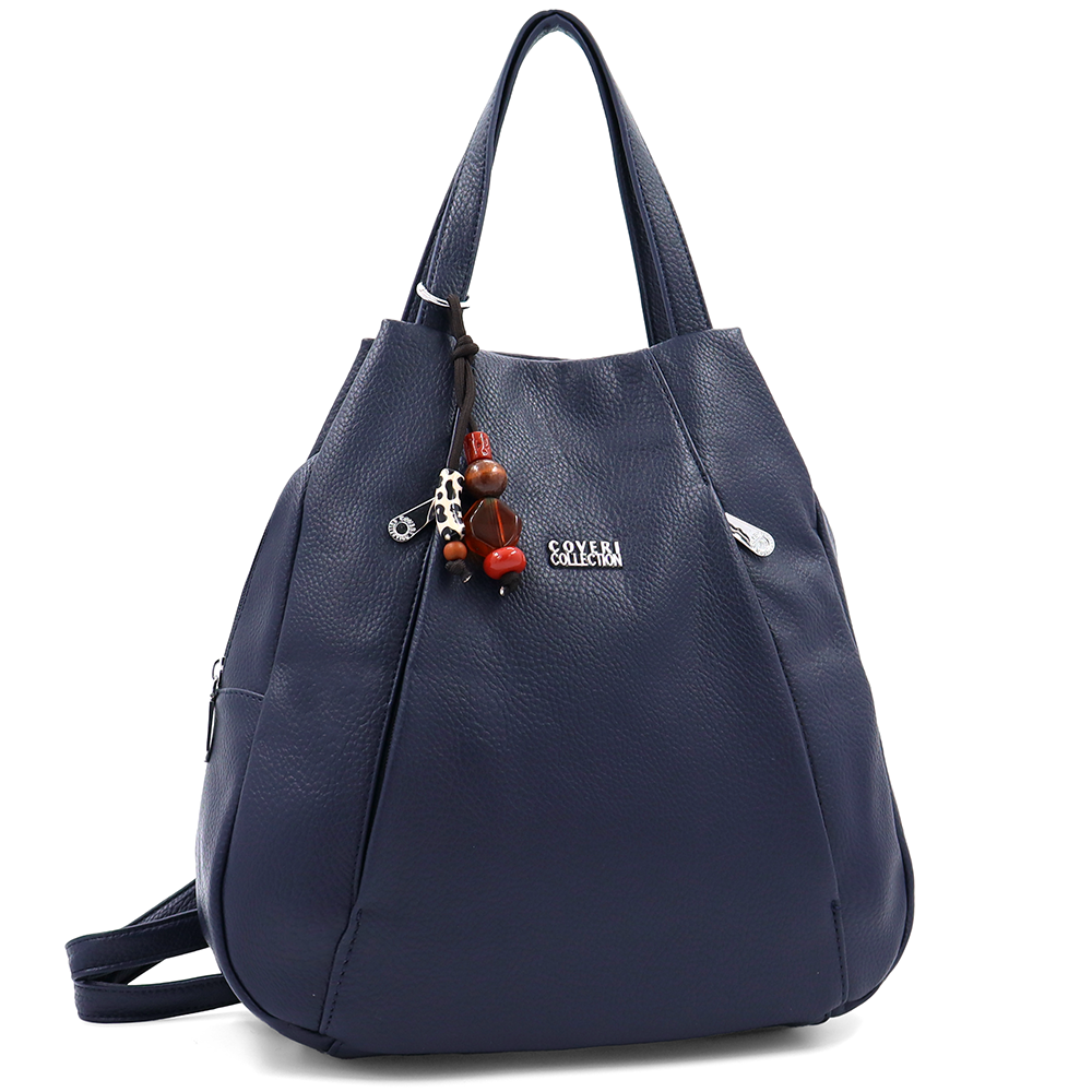 2 az 1-ben – hátizsák és táska kulcstartóval – sötétkék