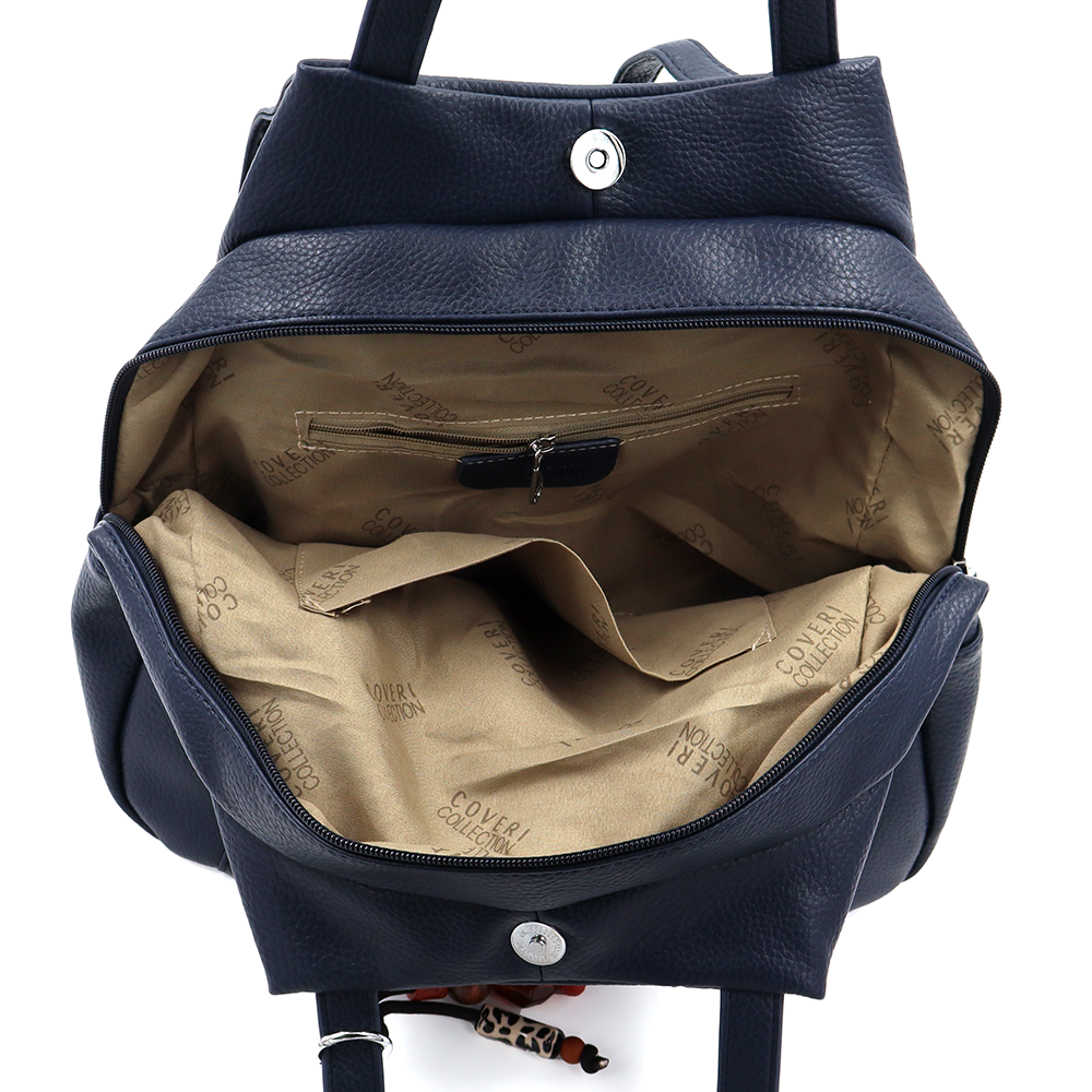 2 az 1-ben – hátizsák és táska kulcstartóval – sötétkék