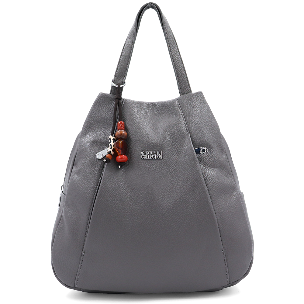 2 az 1-ben – hátizsák és táska kulcstartóval – szürke