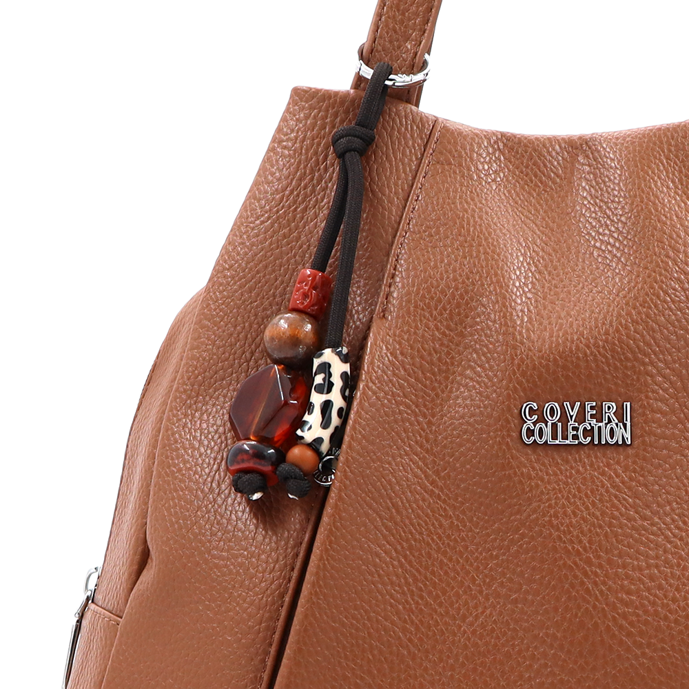 2 az 1-ben – hátizsák és táska kulcstartóval – téglabarna