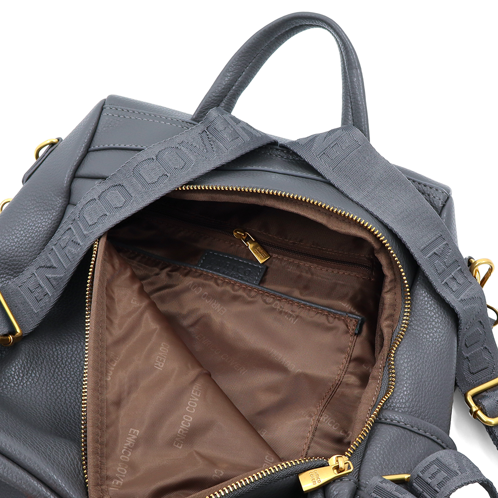 ENRICO COVERI – 2 az 1-ben női hátizsák és táska, titkos záródással és sok zsebbel – szürke