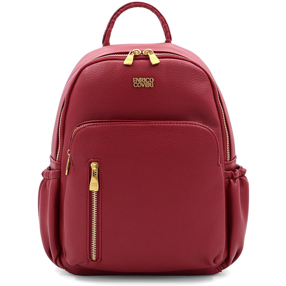 ENRICO COVERI – női hátizsák sok zsebbel – piros