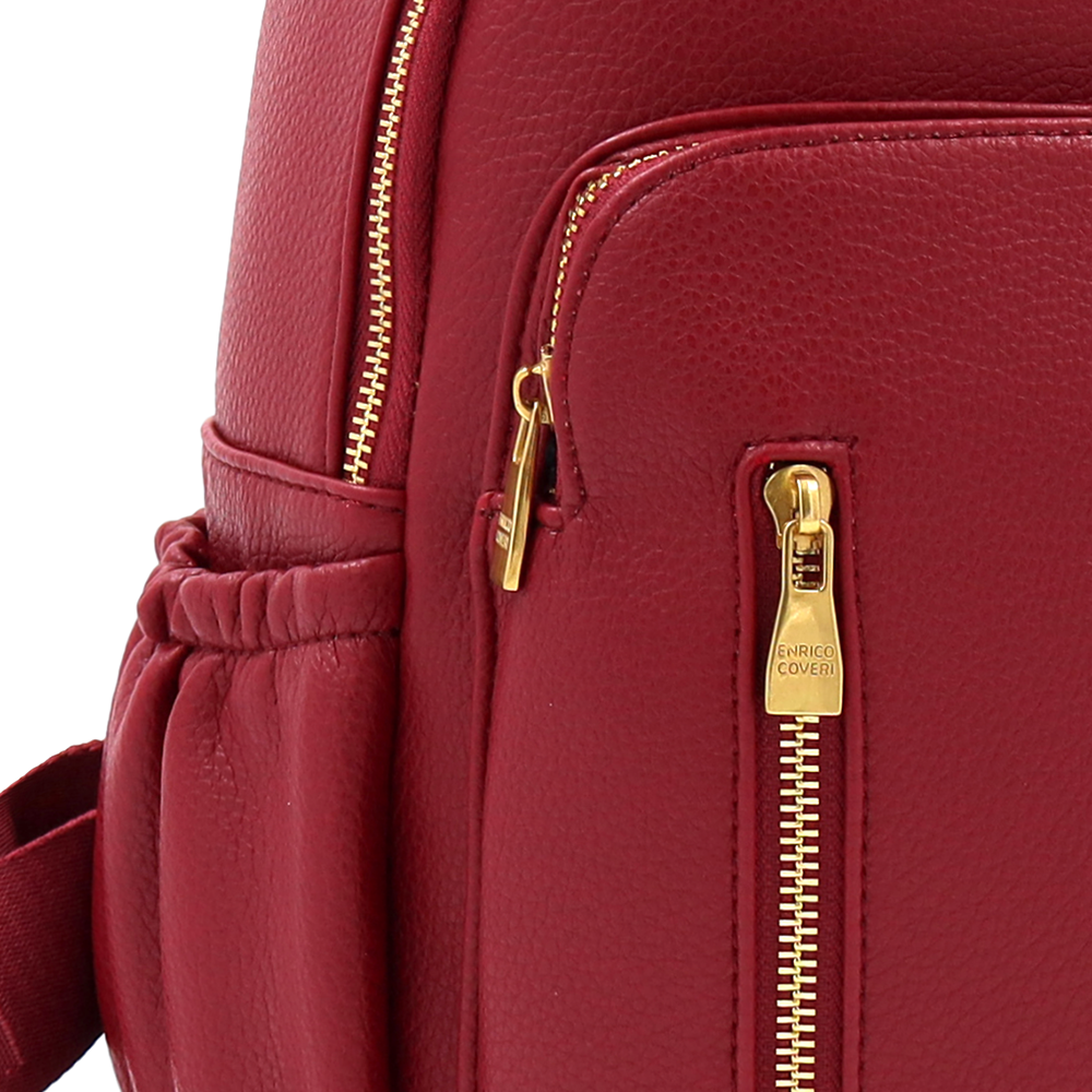 ENRICO COVERI – női hátizsák sok zsebbel – piros