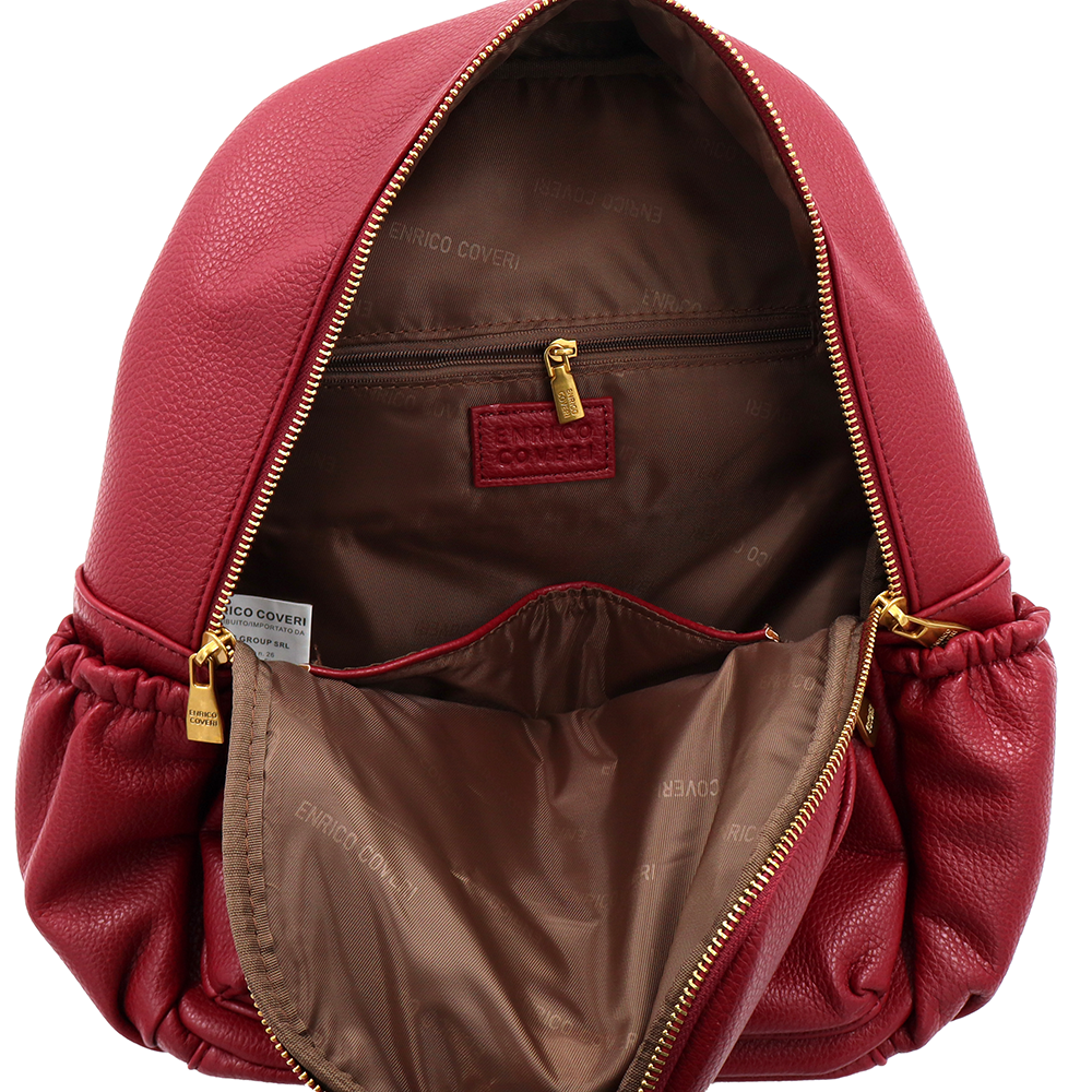 ENRICO COVERI – női hátizsák sok zsebbel – piros