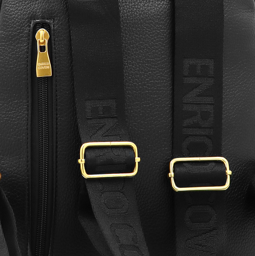 ENRICO COVERI – női hátizsák sok zsebbel – fekete