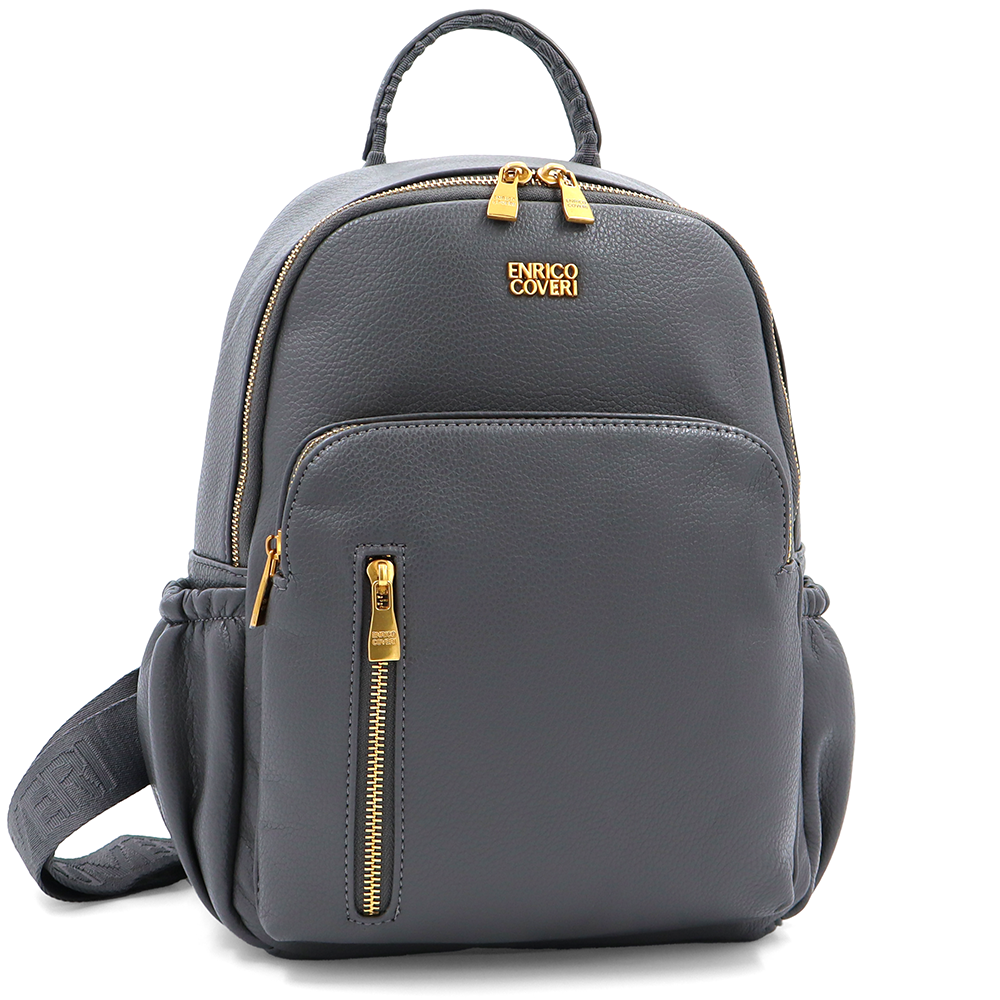 ENRICO COVERI – női hátizsák sok zsebbel – szürke