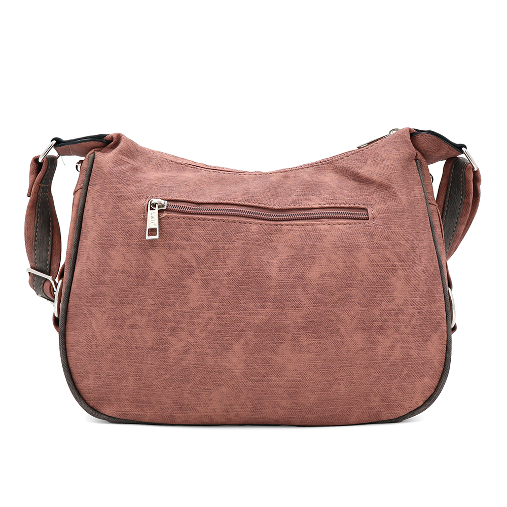 Kétrekeszes női válltáska – rózsaszín