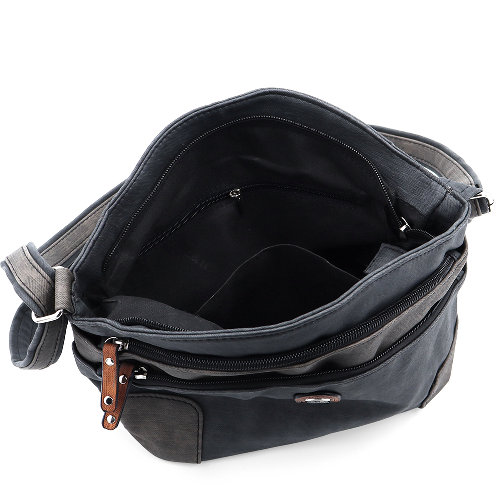 Női válltáska – fekete/szürke