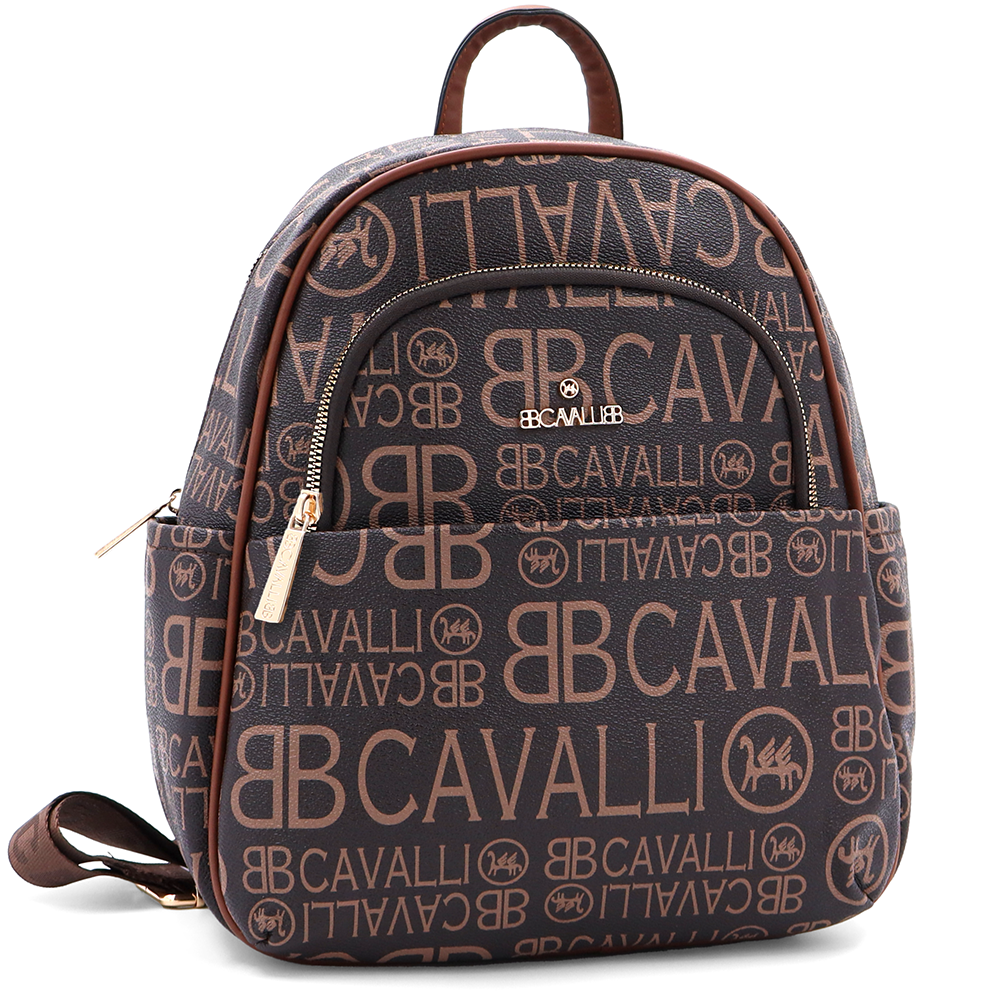 2 az 1-ben – hátizsák és táska mintával – barna