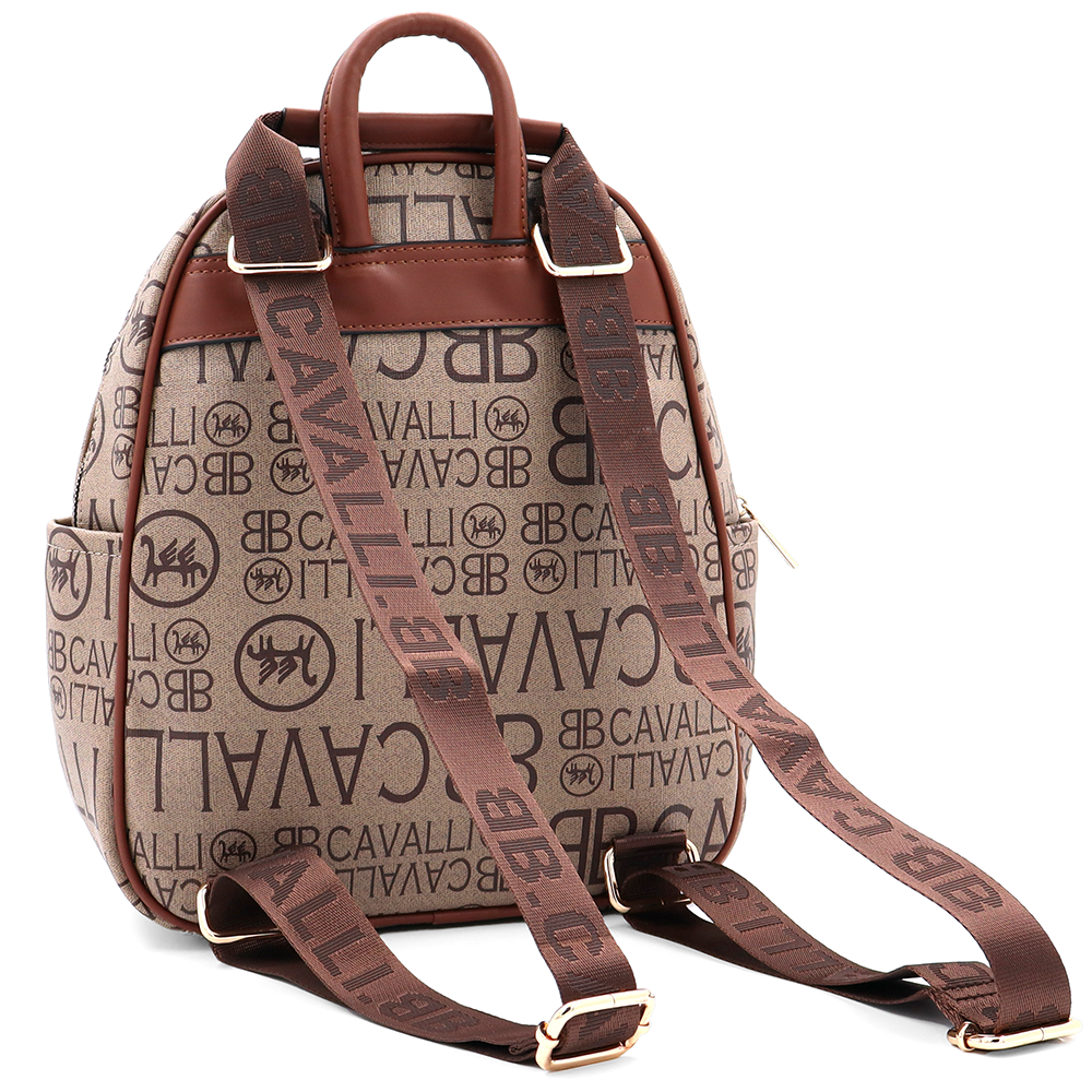 2 az 1-ben – hátizsák és táska mintával – téglabarna