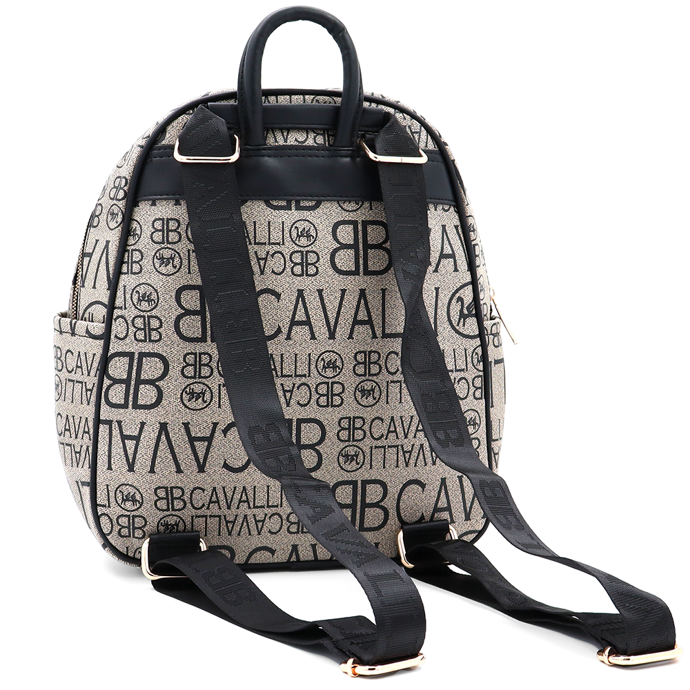 2 az 1-ben – hátizsák és táska mintával – világosbarna/fekete