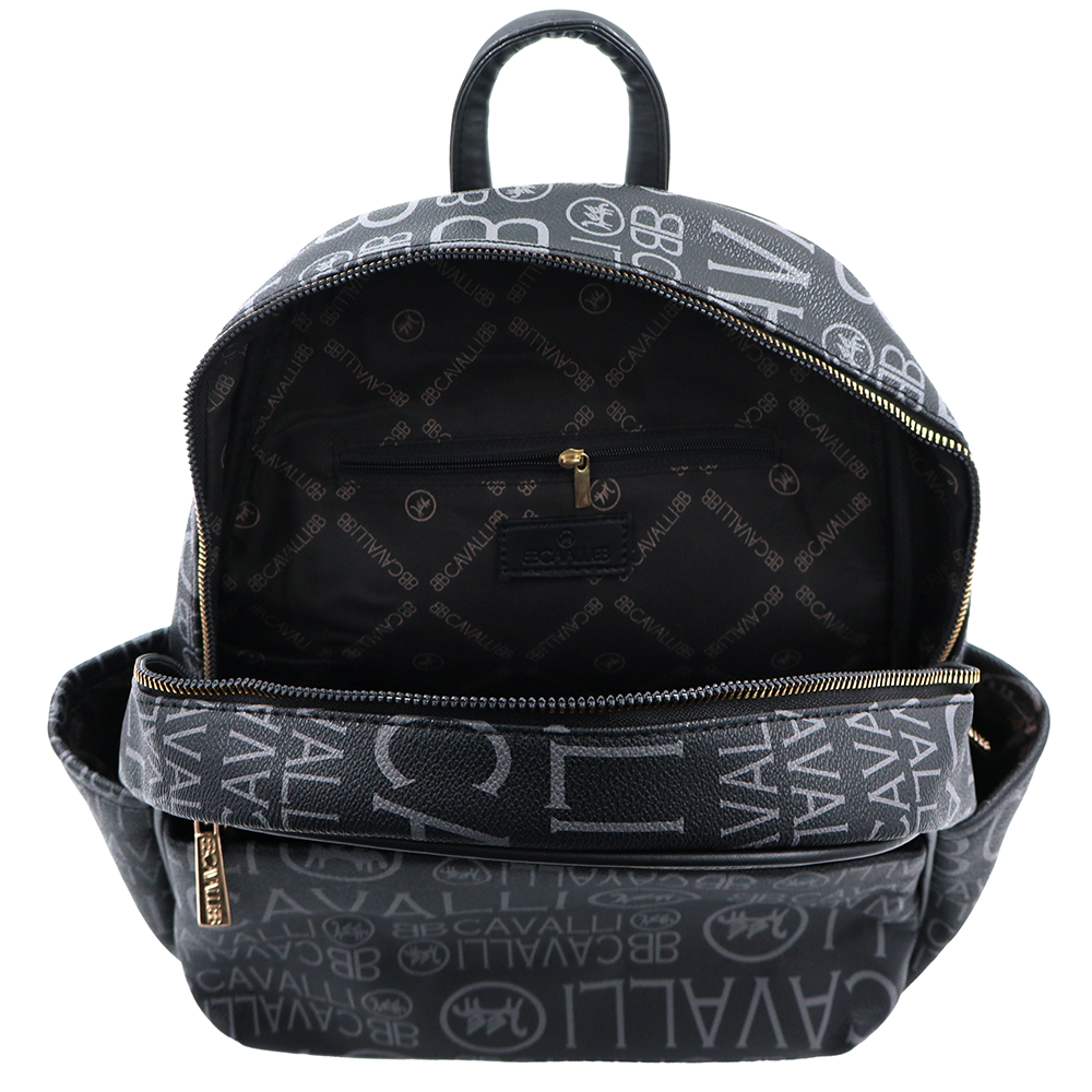 2 az 1-ben – hátizsák és táska mintával – fekete