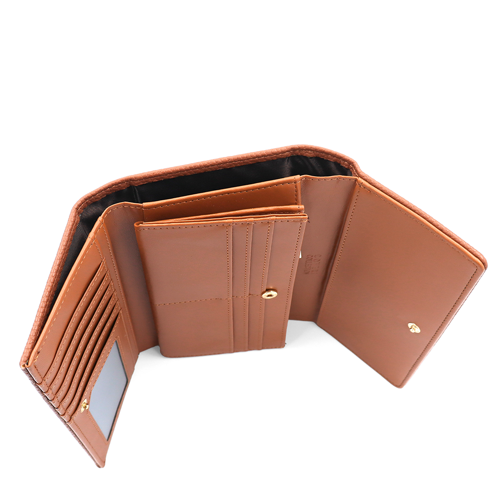 Nagy méretű női pénztárca – téglabarna