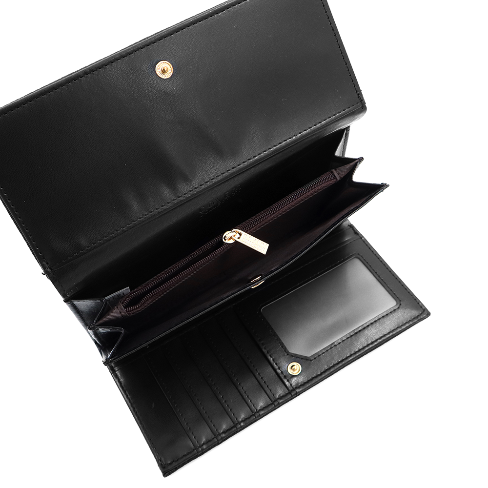 Nagy méretű női pénztárca – fekete