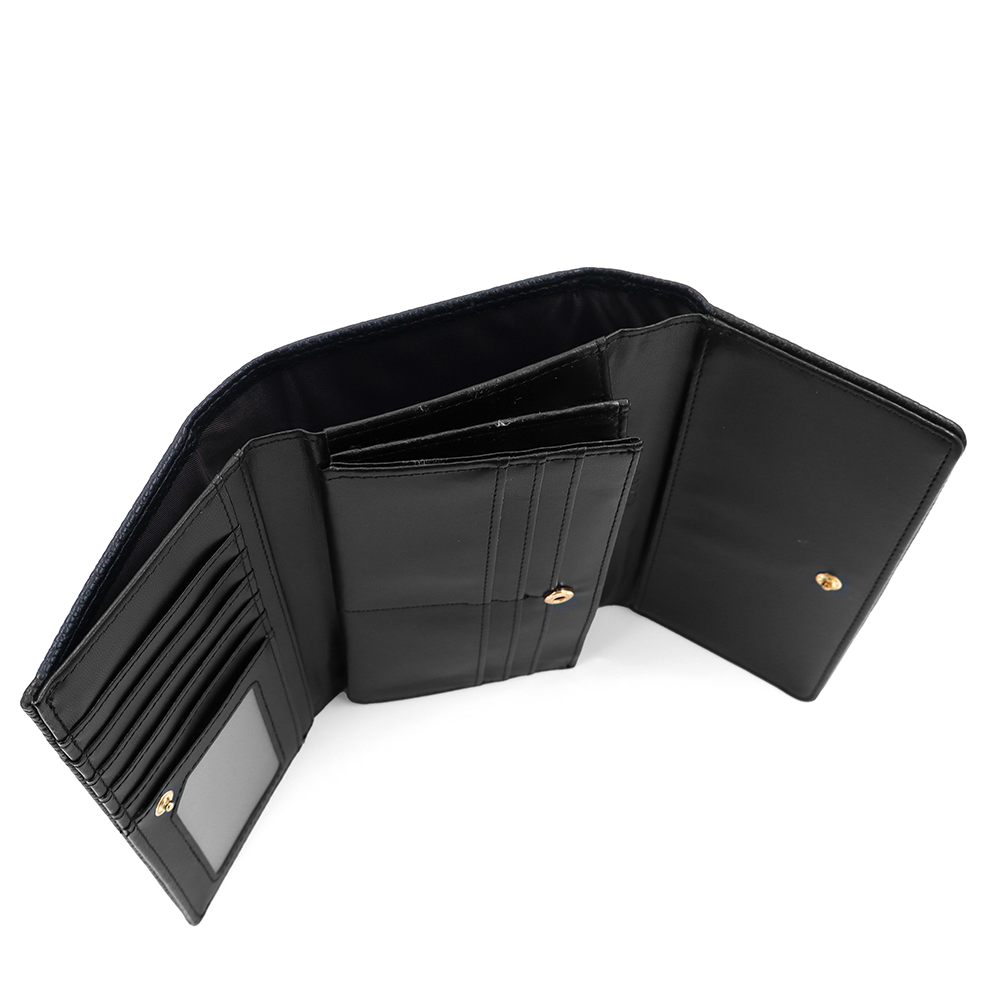 Nagy méretű női pénztárca – fekete