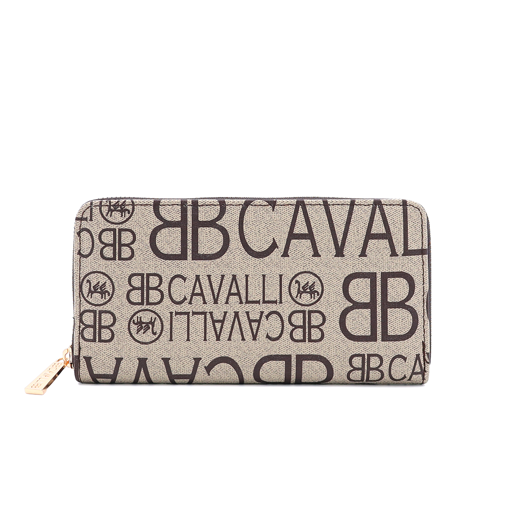 Nagy méretű női pénztárca mintával – bézs