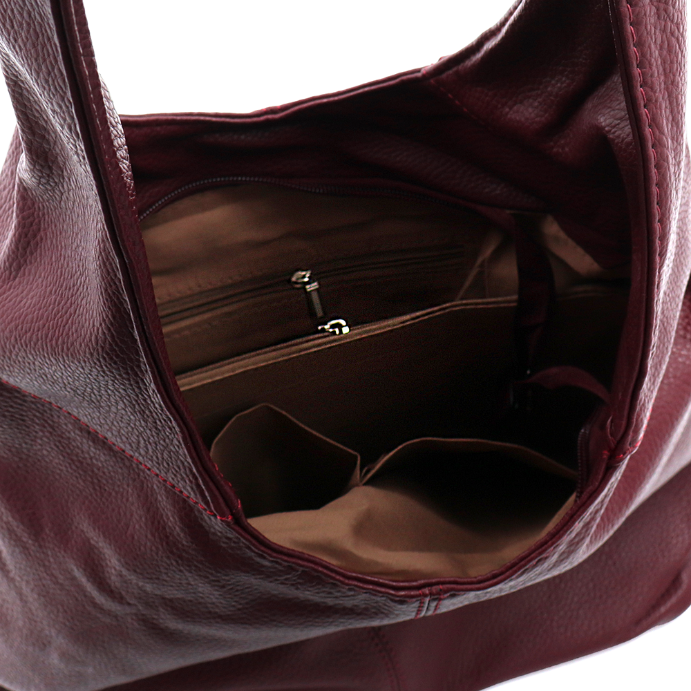 Nagy női táska típusú szatyor - bordó