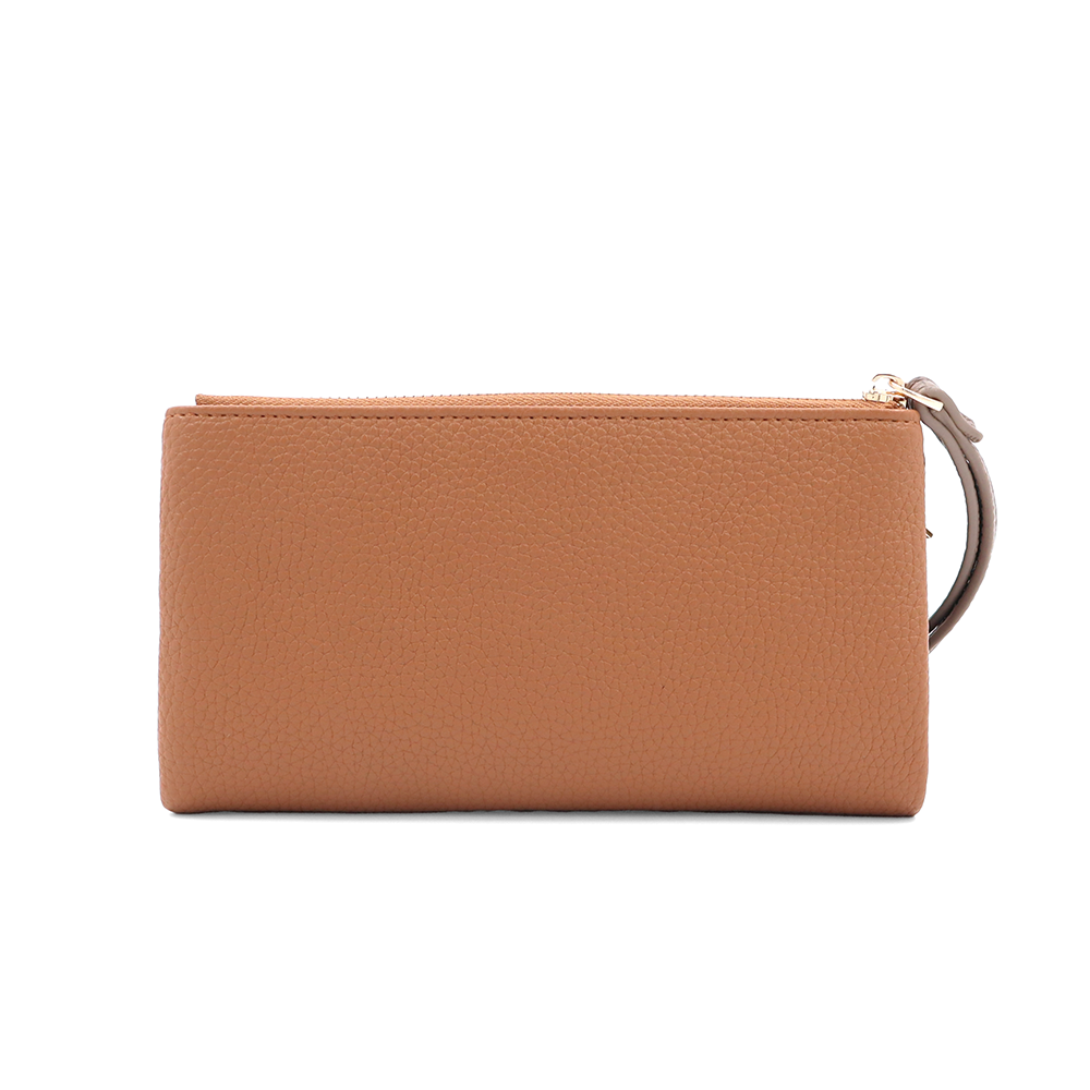 Női pénztárca kézi pánttal – téglabarna