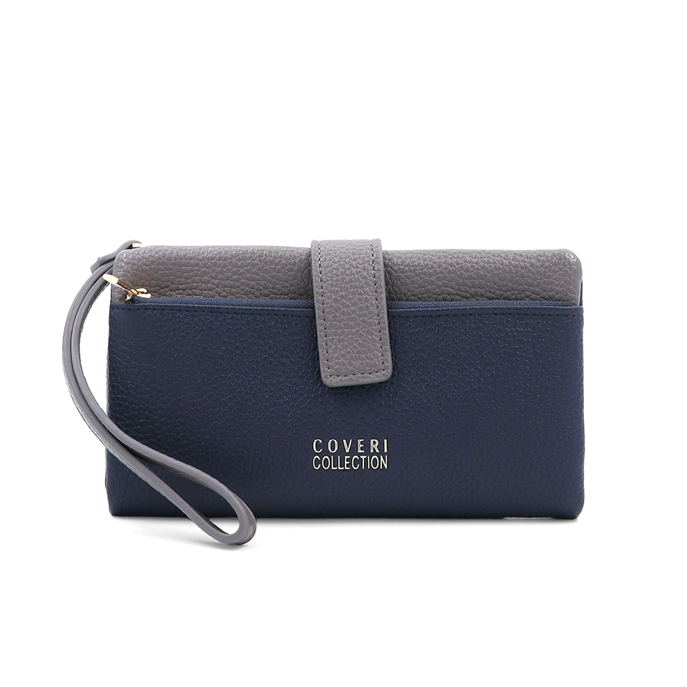 Női pénztárca kézi pánttal – sötétkék