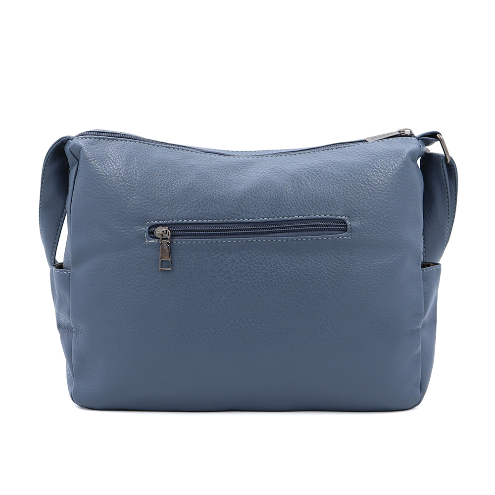 Válltáska 2 rekesszel és sok zsebbel - kék