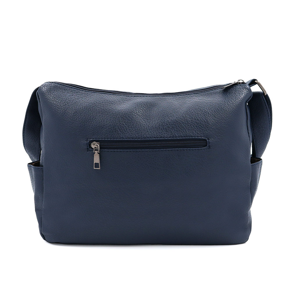 Válltáska 2 rekesszel és sok zsebbel - sötétkék