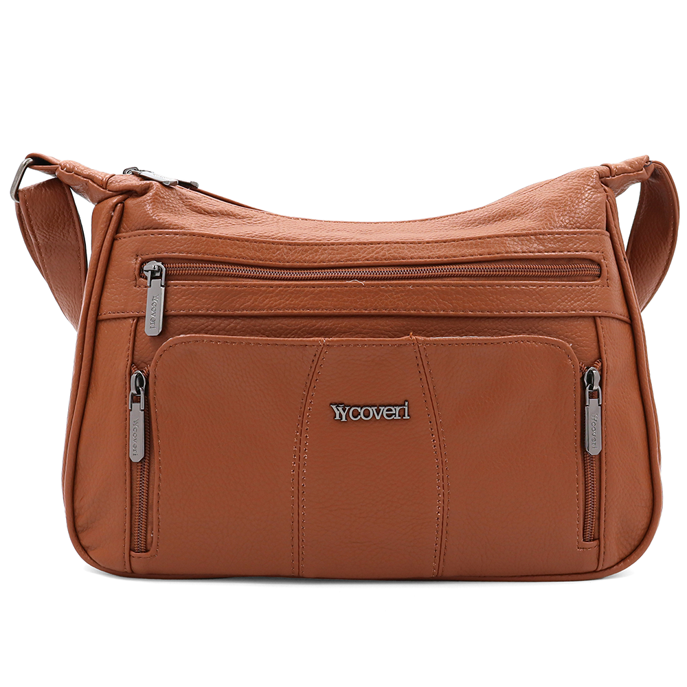 Nagy női válltáska – téglabarna