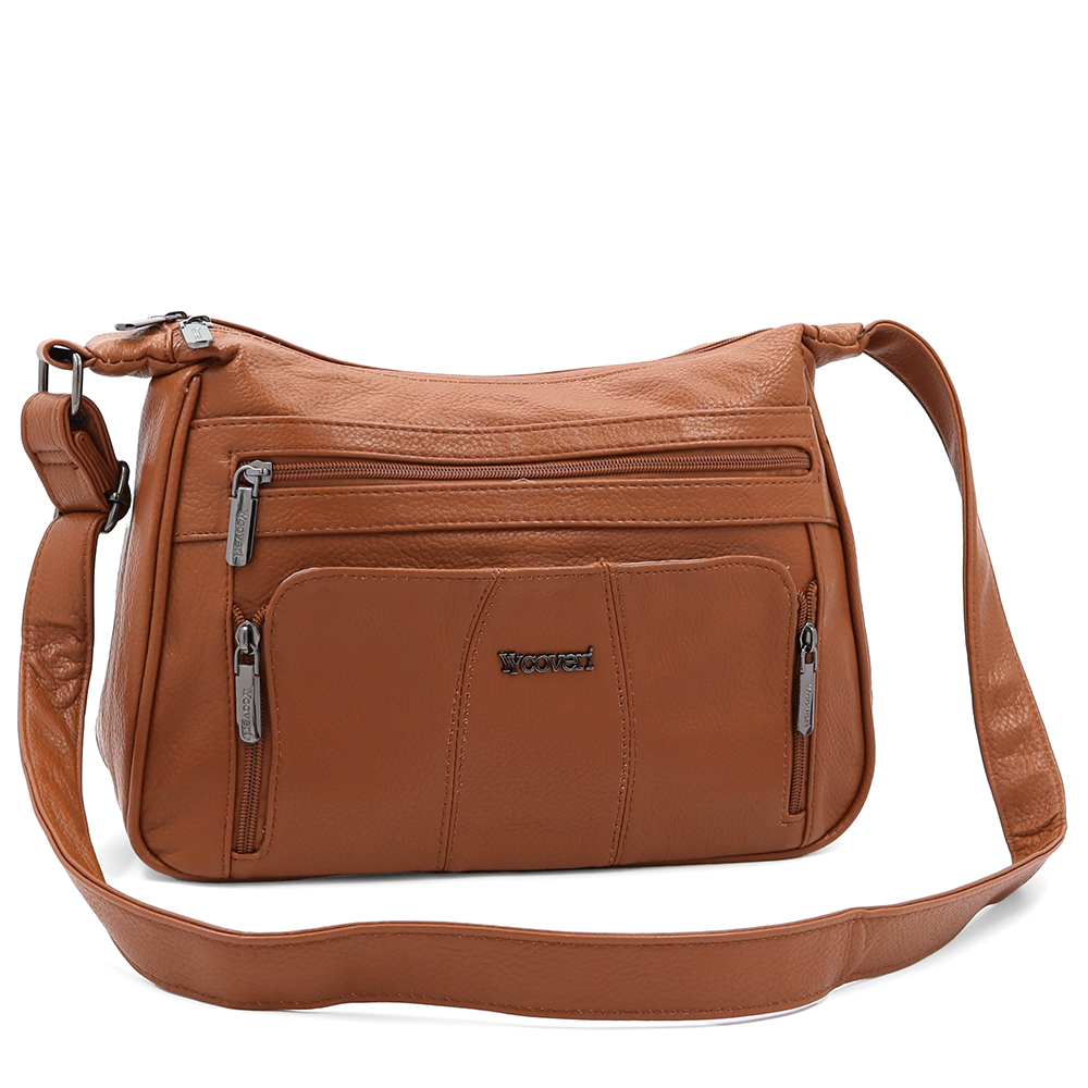 Nagy női válltáska – téglabarna