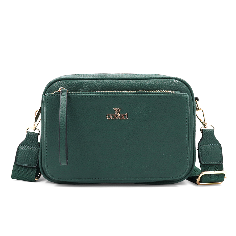 Női válltáska két rekesszel – zöld